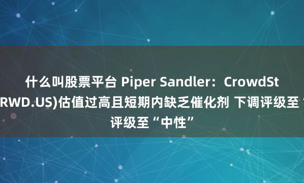 什么叫股票平台 Piper Sandler：CrowdStrike(CRWD.US)估值过高且短期内缺乏催化剂 下调评级至“中性”