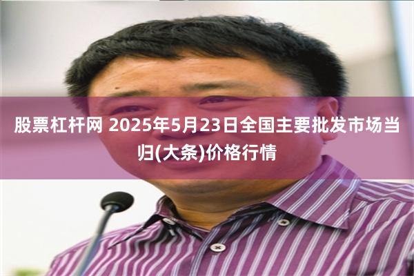 股票杠杆网 2025年5月23日全国主要批发市场当归(大条)价格行情