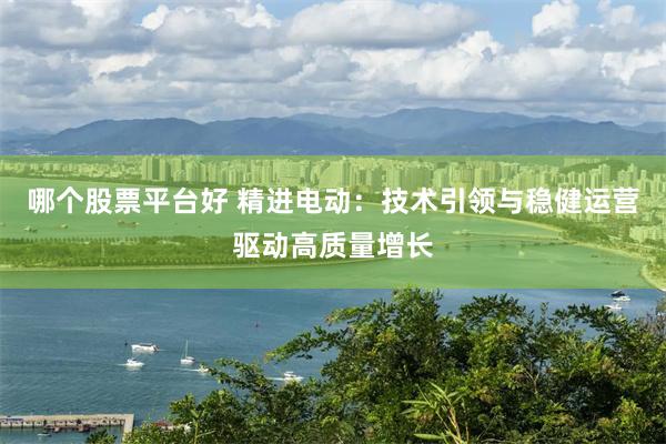 哪个股票平台好 精进电动：技术引领与稳健运营驱动高质量增长