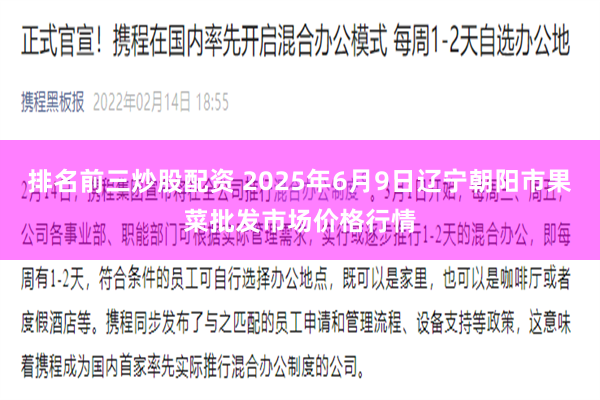 排名前三炒股配资 2025年6月9日辽宁朝阳市果菜批发市场价格行情
